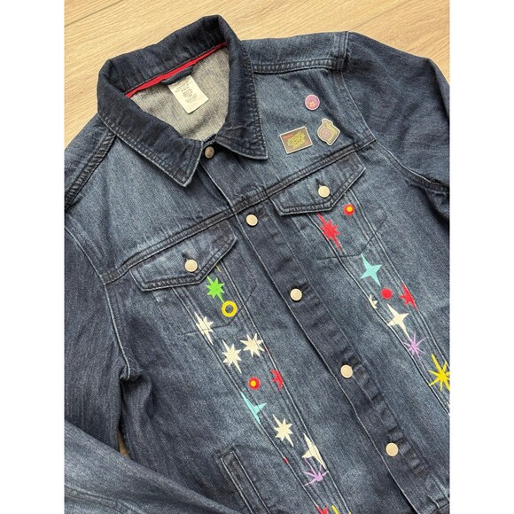 Walt Disney World Electrical Parade 50th Mickey Mouse Jean Jacket Large - Picture 1 of 6
